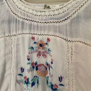 Embroidered mini dress